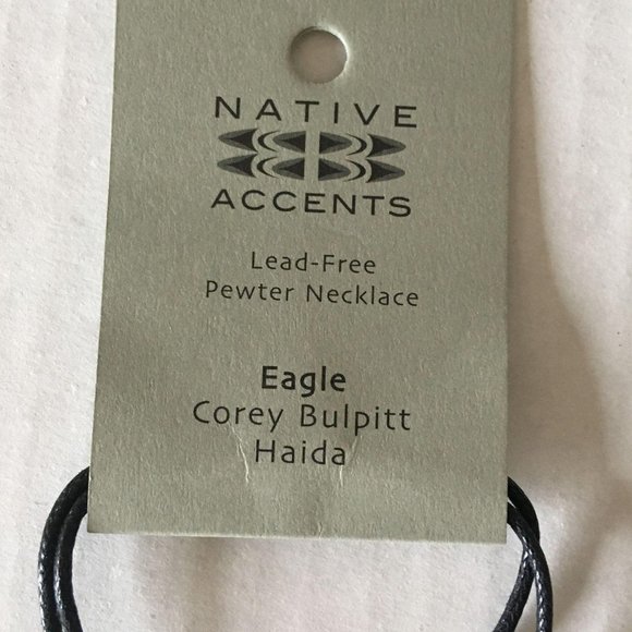 NWT Native Accents Eagle Pewter Necklace Signed - Picture 5 of 7